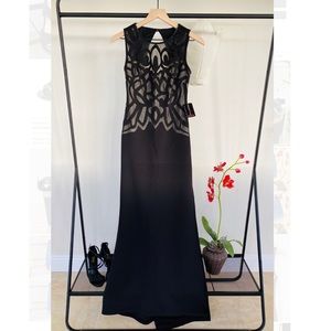 NEW Teeze MeJuniors’ Illusion Side-Slit Scuba Gown